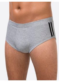 w&auml;schepur Slip W&Auml;SCHEPUR, Herren, Gr. 5, 3 Stk., grau (grau, meliert), 93% Baumwolle, 7% Elasthan, 5% Elasthan, 7% Polyester, 88% Baumwolle, Unterhosen Slip
