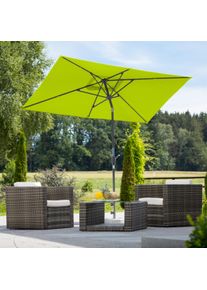 Rechteckschirm Schneider Schirme "Tunis", gr&uuml;n (hellgr&uuml;n), Obermaterial: 100% Polyester, Standschirme, Rechteckschirm, abknickbar, ohne Schirmst&auml;nder