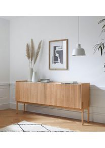 Sideboard WOODMAN "Bottrup", wei&szlig; (eiche, wei&szlig;), B:177,5cm H:80cm T:42cm, FSC-zertifiziertes teilmassives Holz, Sideboards, Sideboard, Breite 177,5 cm, viel Stauraum, verstellbare Einlegeb&ouml;den, FSC