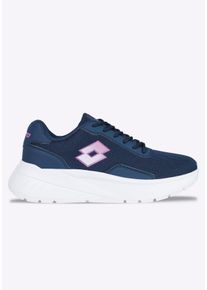 Sneaker Lotto "VIGORTIV", Damen, Gr. 36, blau (navy, violet), Synthetik, Schuhe Sneaker
