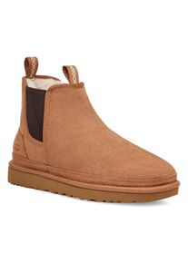 UGG Australia Chelseaboots UGG "Neumel Chelsea", Herren, Gr. 13 (46), braun (chestnut), Elastischer Einsatz, Veloursleder, Schuhe Chelseaboots, Chukka, Schlupfboot, Winterboot mit Stretch-Eins&auml;tzen