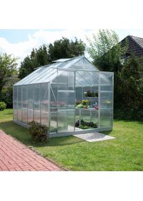 Gew&auml;chshaus Vitavia "Uranus 9900", silber (silberfarben), B:254cm T:379cm, Gew&auml;chsh&auml;user, Gew&auml;chshaus