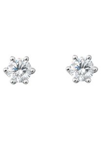 Paar Ohrstecker ONE ELEMENT "0.2 ct Diamant Brillant Ohrringe Ohrstecker aus 585 Wei&szlig;gold", silber, Ohrringe, Damen, Wei&szlig;gold 585, Paar Ohrstecker