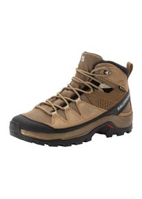 Wanderschuh Salomon "QUEST ROVE Gore-Tex", Herren, Gr. 43, beige (beige, braun), Leder, Textil, Schuhe Wanderschuh, Wasserdicht