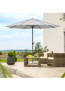 Marktschirm Schneider Schirme "Adria", grau (silbergrau), Obermaterial: 100% Polyester, Standschirme, Marktschirm, Durchmesser 350 cm, silbergrau, rund, ohne Schirmst&auml;nder