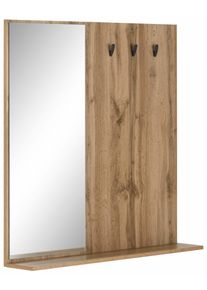 Spiegel PAROLI "Akron", braun (eichefarben), B:95cm H:95cm T:16cm, Glas, Spiegel, Spiegel