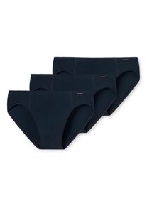 Minislip Schiesser "Essentials", Herren, Gr. 4, blau (803, dunkelblau), Single Jersey, Obermaterial: 95% Baumwolle, 5% Elasthan, unifarben, eng, Unterhosen Minislip, mit kleinem Logo am Bund