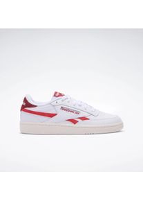 Sneaker Reebok CLASSIC "CLUB C REVENGE", Damen, Gr. 39, ftwrwei&szlig;, energyrot, chalk, Leder, Synthetik, Textil, Schuhe Sneaker