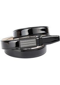 Lederg&uuml;rtel Anthoni Crown, Damen, Gr. 85, schwarz, Leder, unifarben, G&uuml;rtel Lederg&uuml;rtel, Schmaler Business-Lacklederg&uuml;rtel