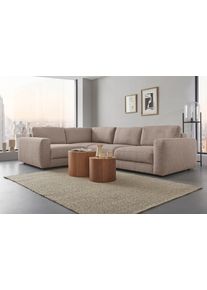 Ecksofa Home Affaire "Bloomfield, Mega Polsterecke, Breite 289cm, viel Platz, L-Form", beige (portabella), B:209cm H:84cm T:289cm, 100% Polyester, Sofas, Ecksofa, In verschiedenen Gr&ouml;&szlig;en