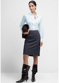 Bleistiftrock Cinque "CICONS", Damen, Gr. 42, blau (dunkelblau), Web, Obermaterial: 53% Polyamid, 43% Schurwolle, 4% Elasthan, unifarben, slim fit ca. Mitte Knie, R&ouml;cke Bleistiftrock, Mit Markenlabelpl&auml;ttchen