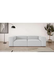 Big-Sofa OTTO HOME "XL HAILY Modularsofa extra tief, Sitztiefe 100 cm", beige (creme), B:260cm H:72cm T:130cm, 100% Polyester, Sofas, Big-Sofa, als Modul oder separat verwendbar, f&uuml;r individuelle Zusammenstellung