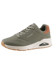 Sneaker Skechers "UNO-SUITED ON AIR", Herren, Gr. 48,5, gr&uuml;n (olivgr&uuml;n), Lederimitat, Veloursleder, Schuhe Sneaker, Freizeitschuh, Halbschuh, Schn&uuml;rschuh mit modischer Keilsohle