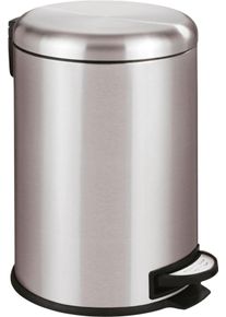 M&uuml;lleimer Wenko "Leman", silber (silberfarben), B:30,5cm H:44cm T:37,5cm, Edelstahl, M&uuml;lleimer, M&uuml;lleimer, 20 Liter Fassungsverm&ouml;gen