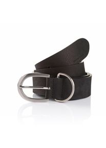 Lederg&uuml;rtel Tom Tailor "TTTORY", Damen, Gr. 80, schwarz, B&uuml;ffelleder, unifarben, G&uuml;rtel Lederg&uuml;rtel