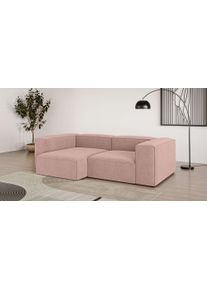Ecksofa OTTO HOME "XL HAILY L-Form, Modularsofa extra tief, Sitztiefe 100/130 cm", rot (coral), B:260cm H:72cm T:160cm, 100% Polyester, Sofas, Ecksofa, als Modul oder separat verwendbar, f&uuml;r individuelle Zusammenstellung