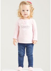 Schlupfjeans LEVI'S KIDS "PULL ON SKINNY JEANS", M&auml;dchen, Gr. 3/62, N-Gr, blau (dunkelblau uesd), Denim/Jeans, Obermaterial: 61% Baumwolle, 38% Viskose, 1% Elasthan, Basic, skinny fit, Jeans Schlupfjeans, for BABYS
