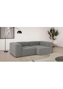 Ecksofa OTTO HOME "XL HAILY L-Form, Modularsofa extra tief, Sitztiefe 100/130 cm", grau (dunkelgrau), B:260cm H:72cm T:160cm, 100% Polyester, Sofas, Ecksofa, als Modul oder separat verwendbar, f&uuml;r individuelle Zusammenstellung