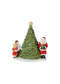 Villeroy & Boch Weihnachtsfigur VILLEROY & BOCH "Dekofigur Santa am Baum Christmas Toys bunt", bunt, Dekofiguren, Weihnachtsfigur