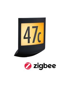LED Au&szlig;en-Wandleuchte Paulmann "Padea IP44 198x71mm 8,2W 550lm 230V Anthrazit Kunststoff", grau (anthrazit), B:19,8cm H:25,2cm T:7,1cm, Leuchten, LED Au&szlig;en-Wandleuchte, Smart Home Zigbee 3.0 D&auml;mmerungssensor insektenfreundlich