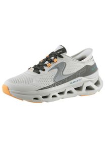 Slip-On Sneaker Skechers "GLIDE-STEP ALTUS", Herren, Gr. 44, grau (hellgrau, dunkelgrau), Lederimitat, Mesh, kontrastfarbene Details, Schuhe Slip-On Sneaker, Slipper, Freizeitschuh, Halbschuh zum Schlupfen