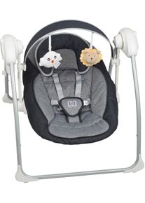 Babywippe BABYGO "Dandly, anthracite", Baby, grau (anthrazit), Kunststoff, Metall, Babywippen Babywippe, elektrisch, mit Sound