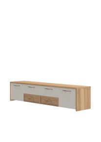 TV-Board OTTO HOME "Gala", beige (beige, pacific walnuss decor), B:219cm H:48cm T:46cm, Holzwerkstoff, MDF, Sideboards, TV-Board, UV lackiert, kratzfest, hochgl&auml;nzend