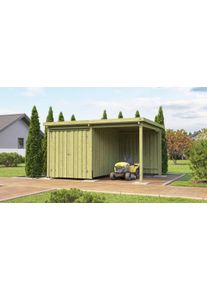 Ger&auml;tehaus Weka "Lagerhaus 607 Variante 2, kdi, 20 mm", braun (kesseldruckimpr&auml;gniert), Massivholz, Ger&auml;teh&auml;user, Ger&auml;tehaus