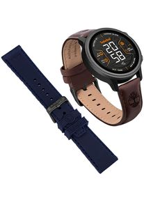 Smartwatch Timberland "TRAIL FORCE", braun (dunkelbraun, dunkelbraun), Smartwatches, Herren, Smartwatch, Armbanduhr, Herrenuhr, Lederarmband, Bluetooth, Trinkerinnerung