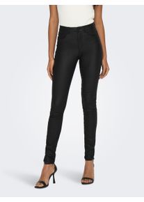 Lederimitathose Only "ONLROYAL", Damen, Gr. S (36), L&auml;nge 34, schwarz, Web, Obermaterial: 77% Viskose, 20% Polyamid, 3% Elasthan, leicht gl&auml;nzend, unifarben, sehr figurbetont lang, Hosen Lederimitathose
