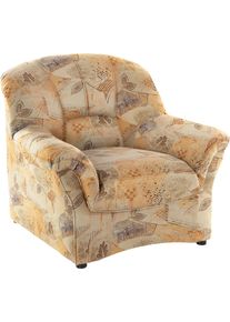 Sessel DOMO collection "Bahia zeitlos, elegant mit bequemen Armlehnen", beige, B:102cm H:91cm T:92cm, Struktur (100% Polyester);Luxus-Microfaser (100% Polyester), mit Muster, Sessel, Sessel, inklusive Federkern