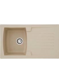 Einbausp&uuml;le respekta, beige (sandbeige), B:86cm H:20cm T:50cm, Verbundwerkstoff, K&uuml;chensp&uuml;len, Einbausp&uuml;le