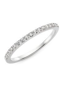 Fingerring "Schmuck Geschenk schmaler Silbering" Gr. 58, silber (silberfarben, kristallwei&szlig;), ANISTON JEWELRY & WATCHES, Fingerringe, Damen, 58, Silber 925 (Sterlingsilber), 1,5mm, Fingerring, mit Zirkonia (synth.)