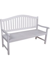 Gartenbank Garden Pleasure "Singapur", wei&szlig;, B:150cm H:104cm T:62cm, Massivholz, Sitzb&auml;nke, Gartenbank, mit hochklappbarem Tisch