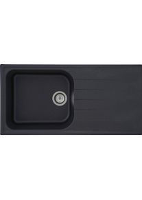 Einbausp&uuml;le respekta "ORLANDO100X50G", schwarz, B:100cm T:50cm, Verbundwerkstoff, K&uuml;chensp&uuml;len, Einbausp&uuml;le