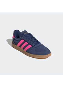 Sneaker adidas Sportswear "BREAKNET SLEEK", Damen, Gr. 39, dunkelblau, lucid pink, gold metallic, Leder, Synthetik, Schuhe Sneaker