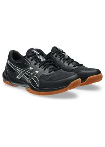 Hallenschuh asics "GEL-ROCKET 12", Herren, Gr. 44, schwarz, gunmetal, Synthetik, Schuhe Hallenschuh, besonders geeignet f&uuml;r Handball und Volleyball