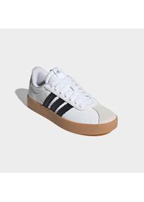 Sneaker adidas Sportswear "VL COURT 3.0", Damen, Gr. 40, schwarz-wei&szlig; (cloud wei&szlig;, core schwarz, orbit grau), Leder, Textil, Schuhe Sneaker