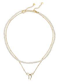 Schmuckset Lascana "Edelstahlketten Set", Damen, gold (goldfarben), Edelstahl, gl&auml;nzend, Schmuck_Sets Schmuckset, 2-teiliges Halsketten Set