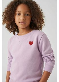 Sweatshirt name it "NMFVIMA LS SWEAT BRU NOOS", M&auml;dchen, Gr. 92, winsome orchid, angeraute Sweatware, Obermaterial: 60% Baumwolle, 40% Polyester, unifarben, Basic normal, Rundhals, Rippb&uuml;ndchen, Sweatshirts Sweatshirt