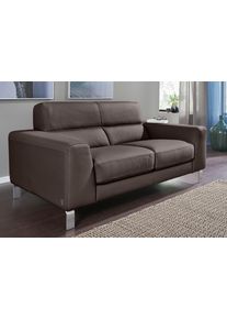2-Sitzer Calia italia "Simon, erstklassiger Sitzkomfort und tolles Design", braun, B:172cm H:81cm T:94cm, Leder BULL;Leder SORRENTO, Sofas, 2-Sitzer, in zwei Lederqualit&auml;ten