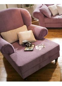 XXL-Sessel Home Affaire "King Henry, Sessel, Ohrensessel, Relaxsessel, Big Sessel, Breite 121cm", lila (lavendel), B:121cm H:111cm T:107cm, Luxus-Microfaser (100% Polyester);Samtcord &raquo;Ribbon&laquo; (88% Polyester 12% Polyacryl), Sessel, XXL-Sessel, mit Federkern, in legerer Polsterung und losen Kissen