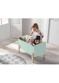 Spielzeugtruhe Vipack "Kiddy", gr&uuml;n (mintgr&uuml;n), B:80cm H:48cm T:39cm, MDF, Aufbewahrungsboxen, Spielzeugtruhe, MDF-Oberfl&auml;che