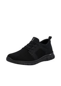 Slip-On Sneaker Rieker, Herren, Gr. 46, schwarz (schwarz uni), Lederimitat, Textil, Schuhe Slip-On Sneaker, Schlupfschuh, Halbschuh, Freizeitschuh mit Gummizug, zum Schlupfen