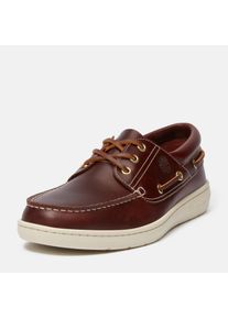 Bootsschuh Timberland "PORTOFINO PIER BOAT SHOE", Herren, Gr. 41,5, Leder, blau (burgundy full grain), Schuhe Bootsschuh, aus Premium Timberland Leder