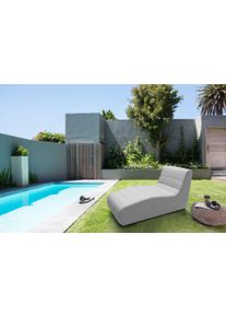 Relaxliege DOMO collection "Soleil, pflegeleichter und wetterfester Bezug", silber, B:73cm H:80cm T:169cm, 100% Olefin, Sofas, Relaxliege, Outdoor, besonderes Design und Formgebung, individuell erweiterbar