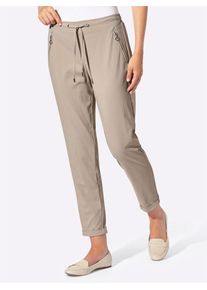 Schlupfhose Casual Looks, Damen, Gr. 21, Kurzgr&ouml;&szlig;en, sesam, 94% Polyamid, 6% Elasthan, Hosen Schlupfhose