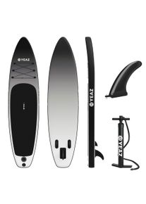 Inflatable SUP-Board YEAZ "SUP Board BLACK SANDS BEACH - EXOTRACE PRO -", grau, Wassersportboards, Inflatable SUP-Board