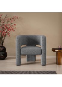 Sessel "Ohrensessel SELMIA Moderner Lounge-Sessel Einzelsitz, B/T/H 73/62/76cm", grau (anthrazit), B:73cm H:76cm T:62cm, 95% Polyester, 5% Cotton, LeGer Home by Lena Gercke, Sessel, Sessel, Relaxsessel/Lehnstuhl, erh&auml;ltlich in trendigen Stoff- und Farboptionen