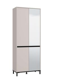 Schuhschrank Home Affaire "Flannan, Schuhregal, Schuhkommode, Gesamth&ouml;he 205,5 cm", kaschmir, B:80cm H:205,5cm T:40cm, Holzwerkstoff, Schr&auml;nke, Schuhschrank, mit Spiegelt&uuml;r, acht Regale und eine Schublade, Gesamtbreite 80 cm